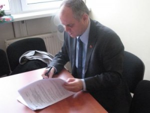 Podpisanie umowy  na realizację projektu.